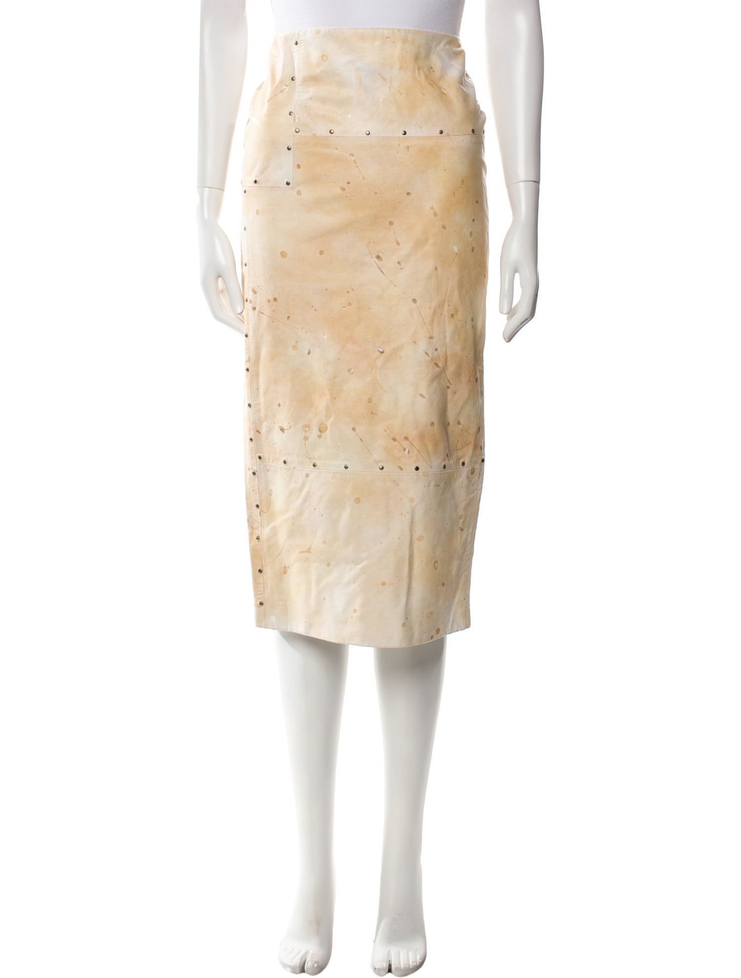 Tom Ford Studded Accents Midi Length Skirt