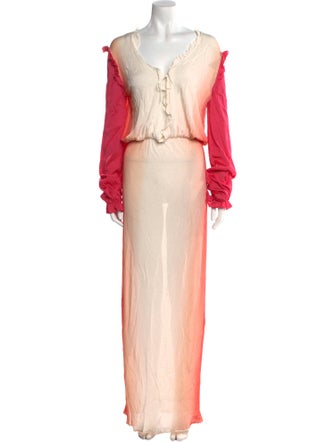 Tom Ford Tie-Dye Print Long Dress