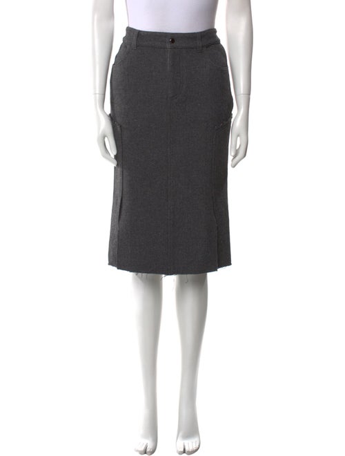Tom Ford Raw-Edge Trim Knee-Length Skirt