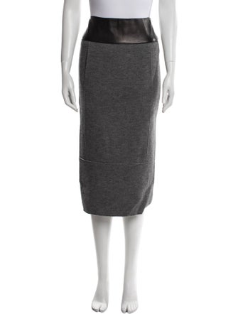 Tom Ford Raw-Edge Trim Midi Length Skirt
