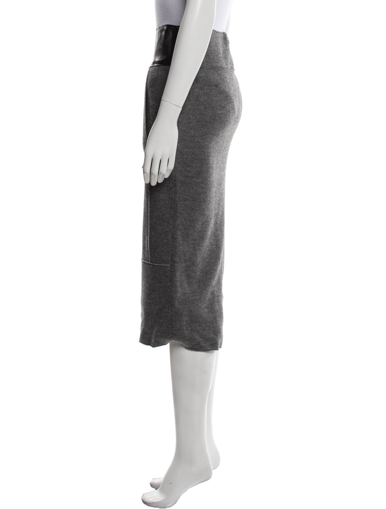 Tom Ford Raw-Edge Trim Midi Length Skirt