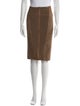 Tom Ford Leather Trim Embellishment Knee-Length Skirt