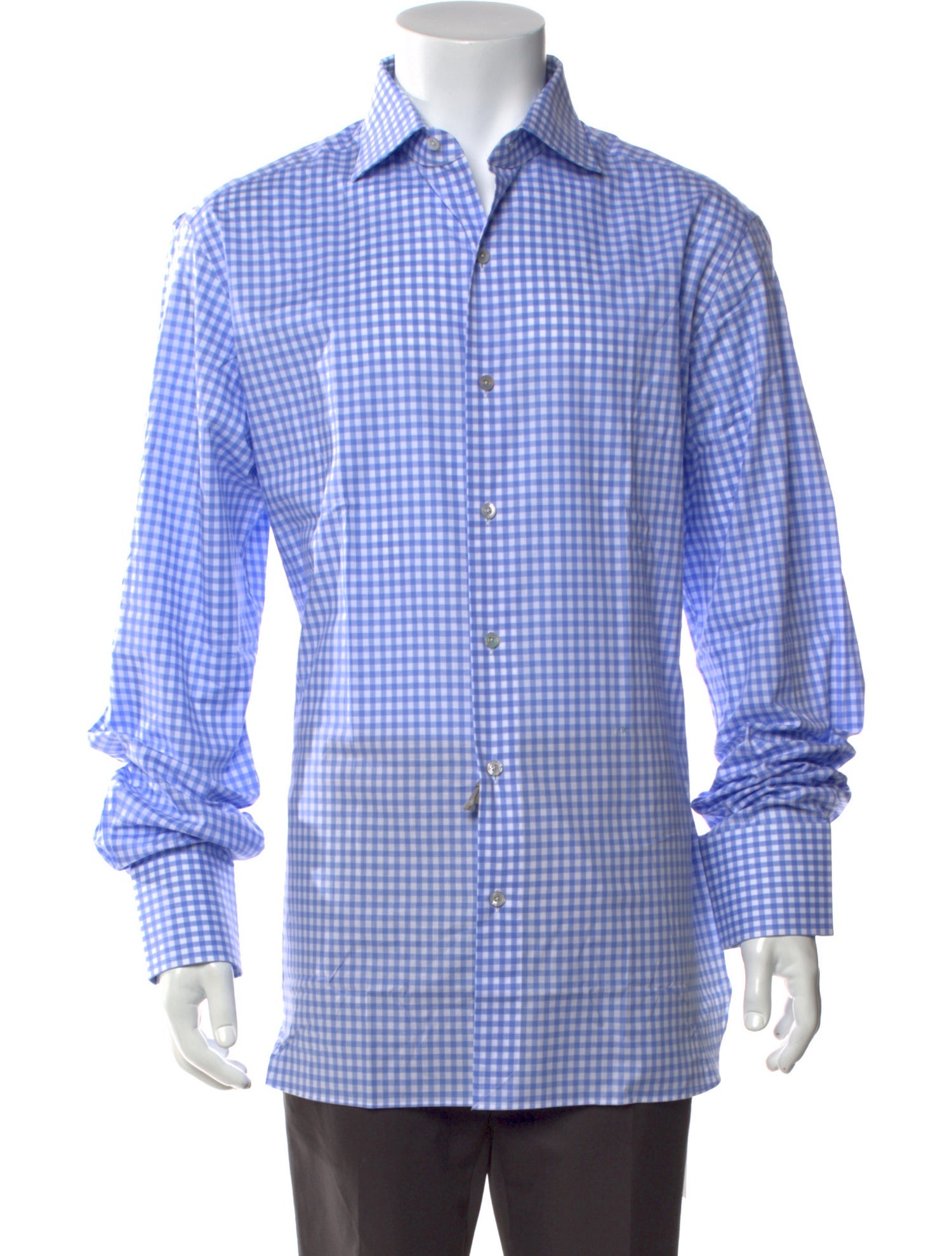 Tom Ford Plaid Print Long Sleeve Dress Shirt