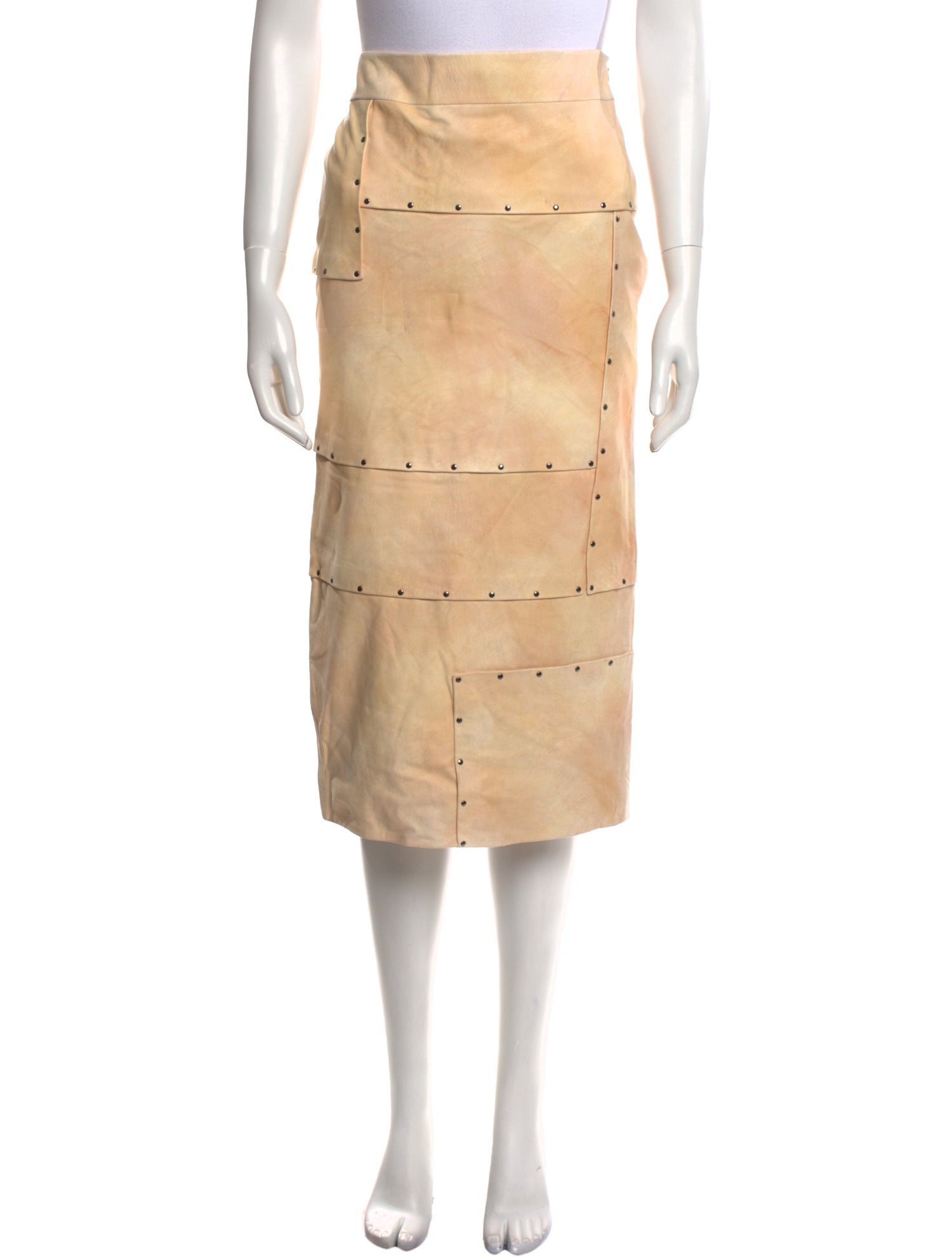 Tom Ford Studded Accents Midi Length Skirt