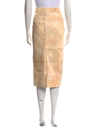 Tom Ford Studded Accents Midi Length Skirt