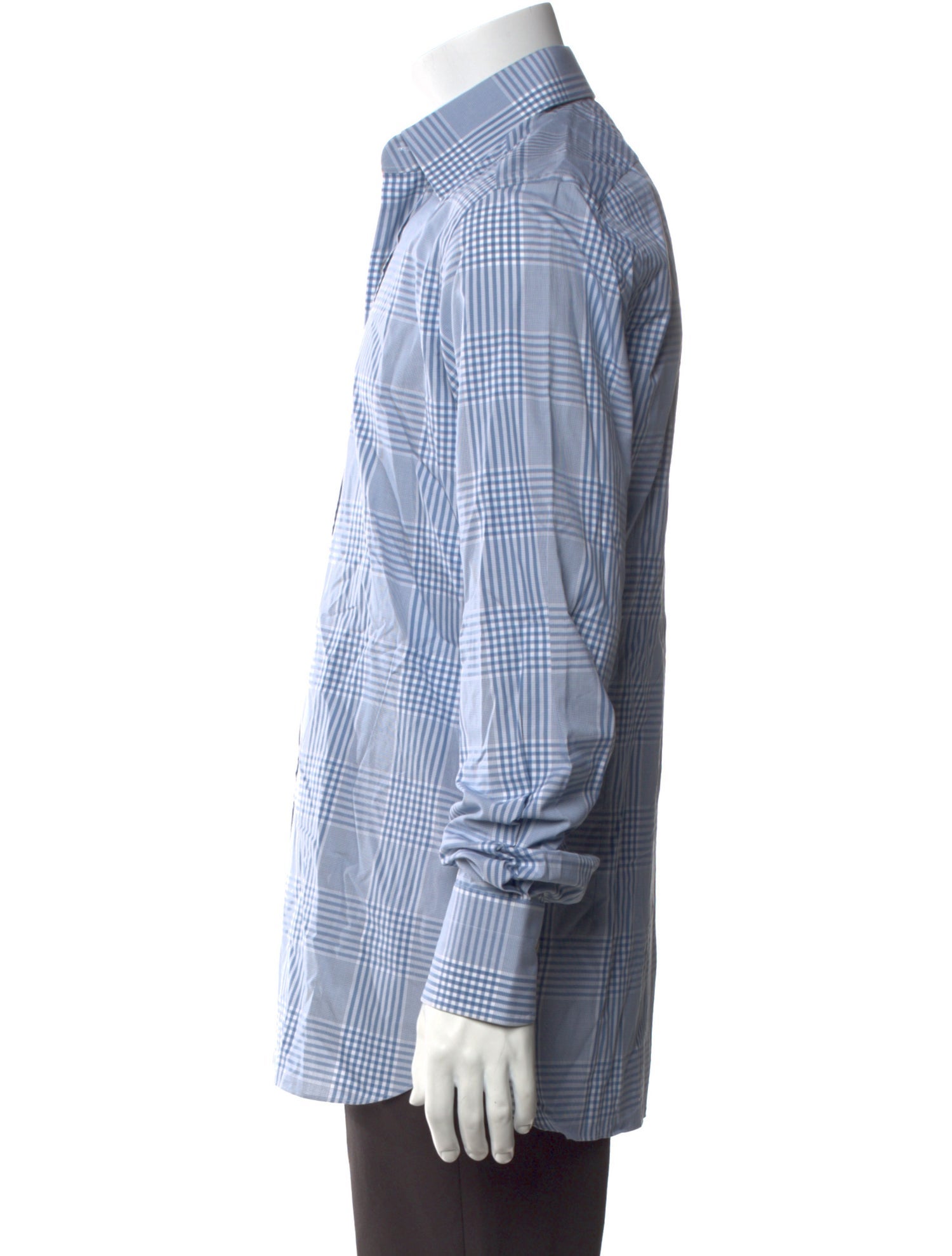 Tom Ford Plaid Print Long Sleeve Dress Shirt