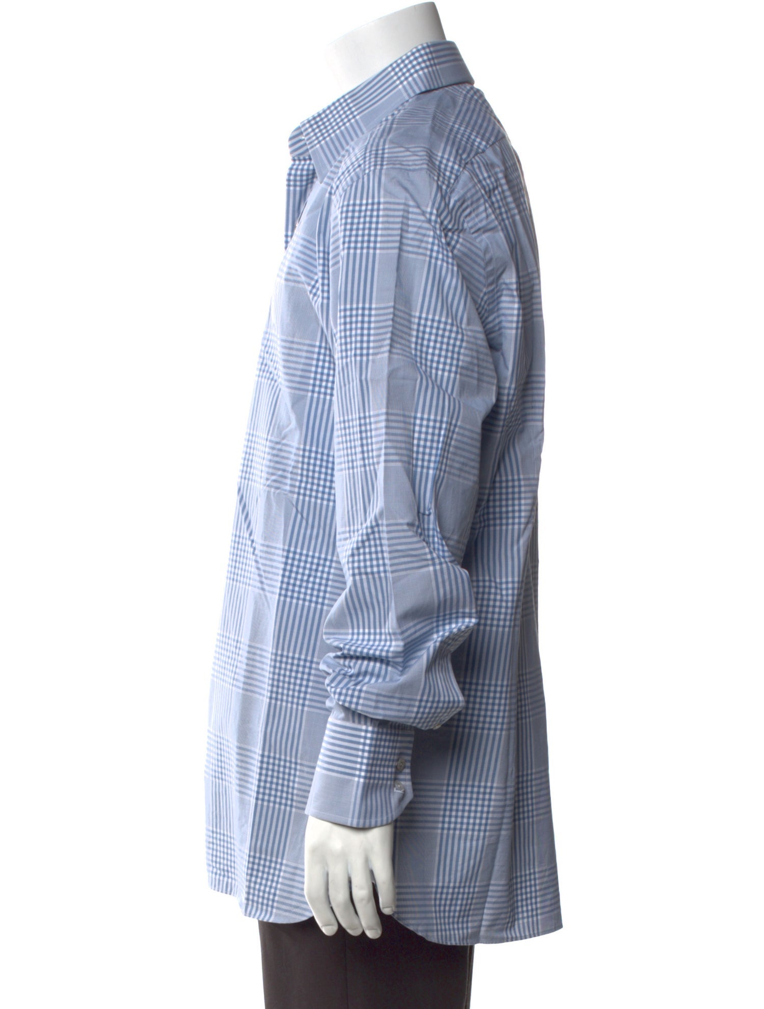 Tom Ford Plaid Print Long Sleeve Dress Shirt