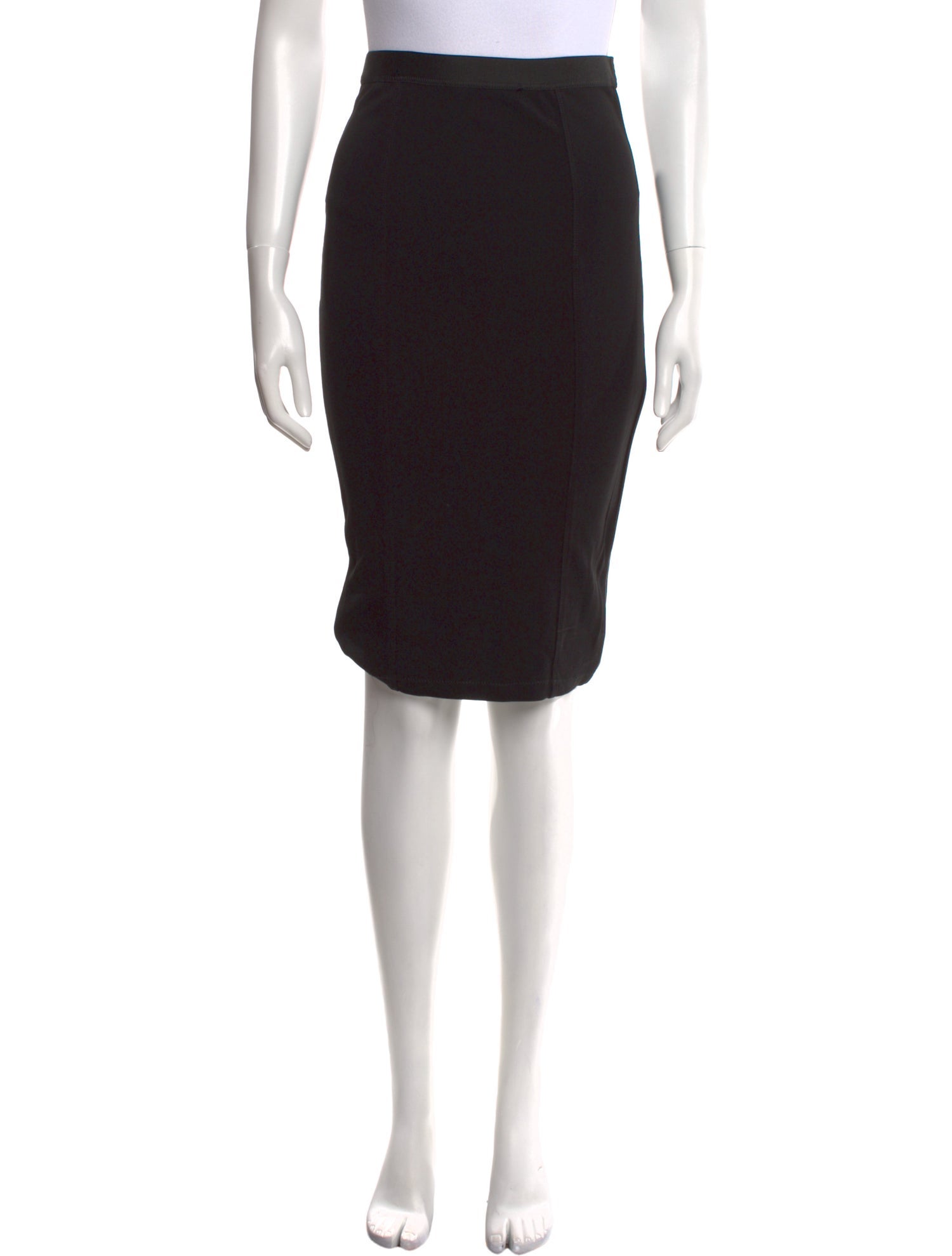 Tom Ford Leather Trim Embellishment Knee-Length Skirt