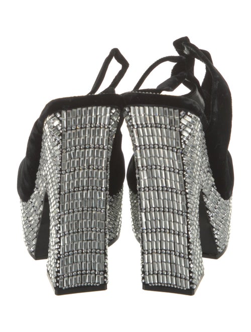 Tom Ford Velvet Printed T-Strap Sandals