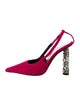 Tom Ford Velvet Crystal Embellishments Slingback Pumps