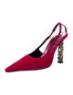 Tom Ford Velvet Crystal Embellishments Slingback Pumps