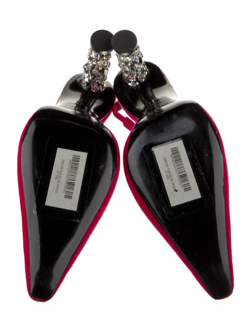 Tom Ford Velvet Crystal Embellishments Slingback Pumps