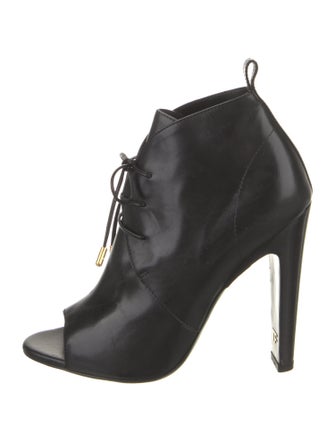 Tom Ford Leather Cutout Accent Lace-Up Boots