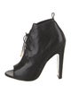 Tom Ford Leather Cutout Accent Lace-Up Boots