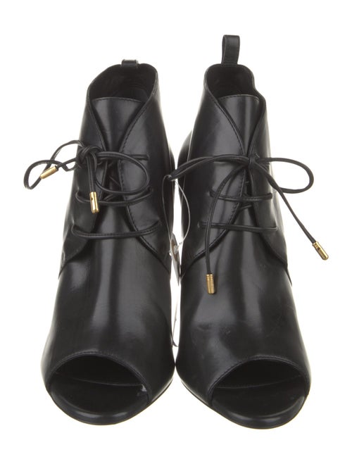 Tom Ford Leather Cutout Accent Lace-Up Boots