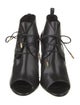 Tom Ford Leather Cutout Accent Lace-Up Boots