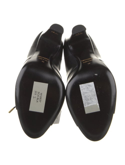 Tom Ford Leather Cutout Accent Lace-Up Boots