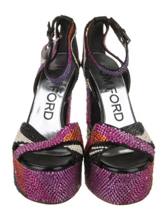 Tom Ford Satin Printed Sandals