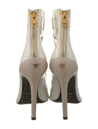 Tom Ford Leather Cutout Accent Boots