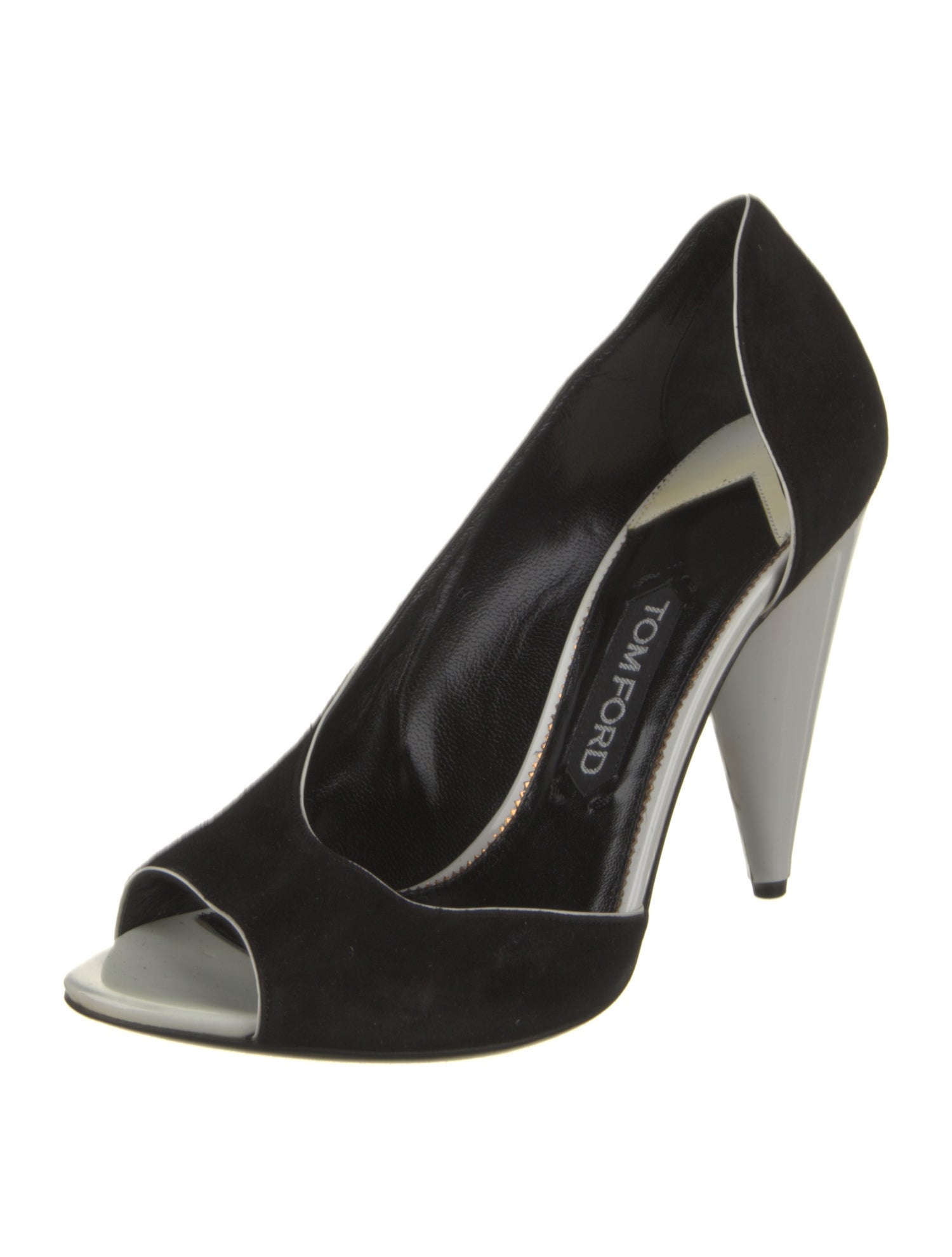 Tom Ford Suede Colorblock Pattern Pumps