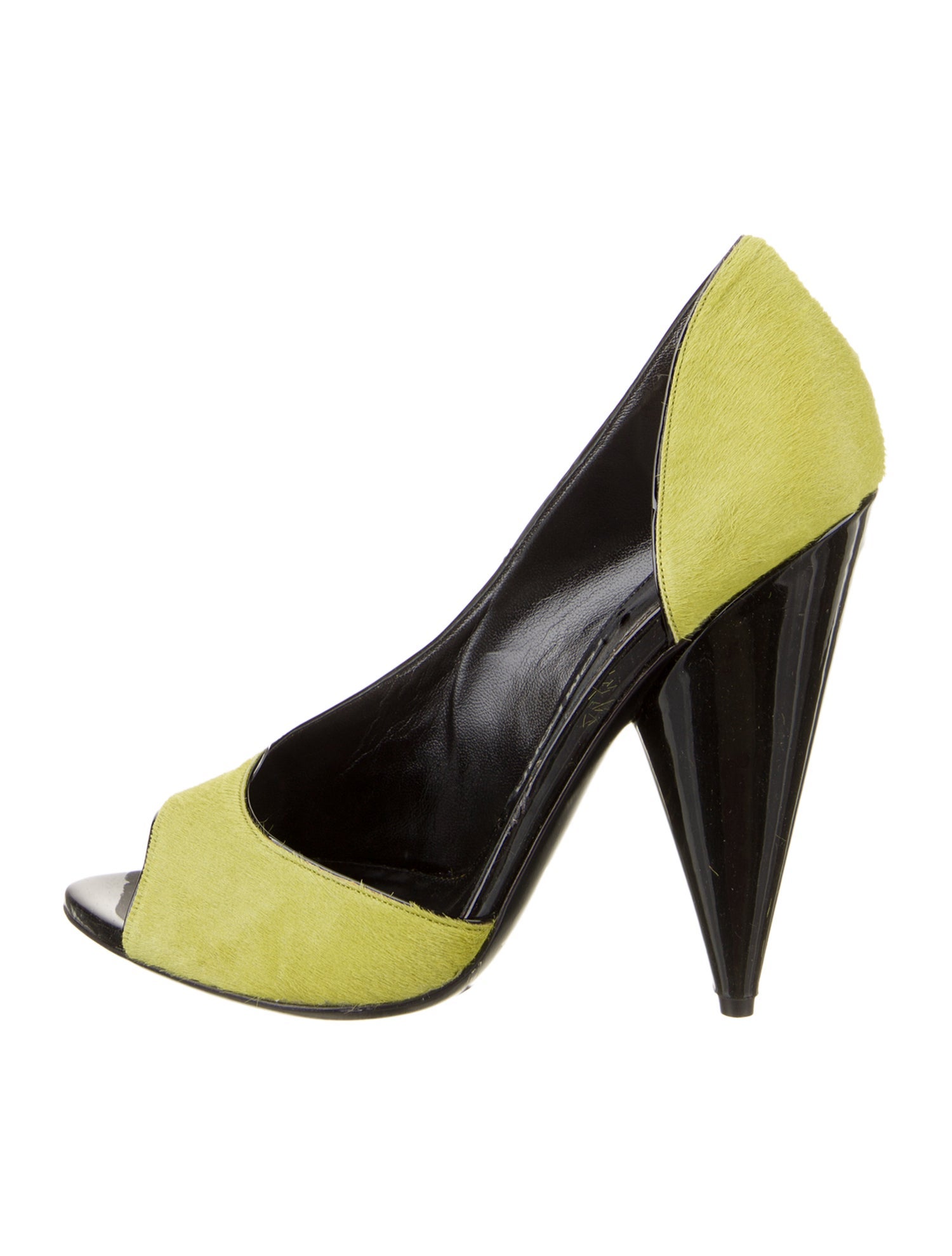 Tom Ford Ponyhair Colorblock Pattern D'Orsay Pumps