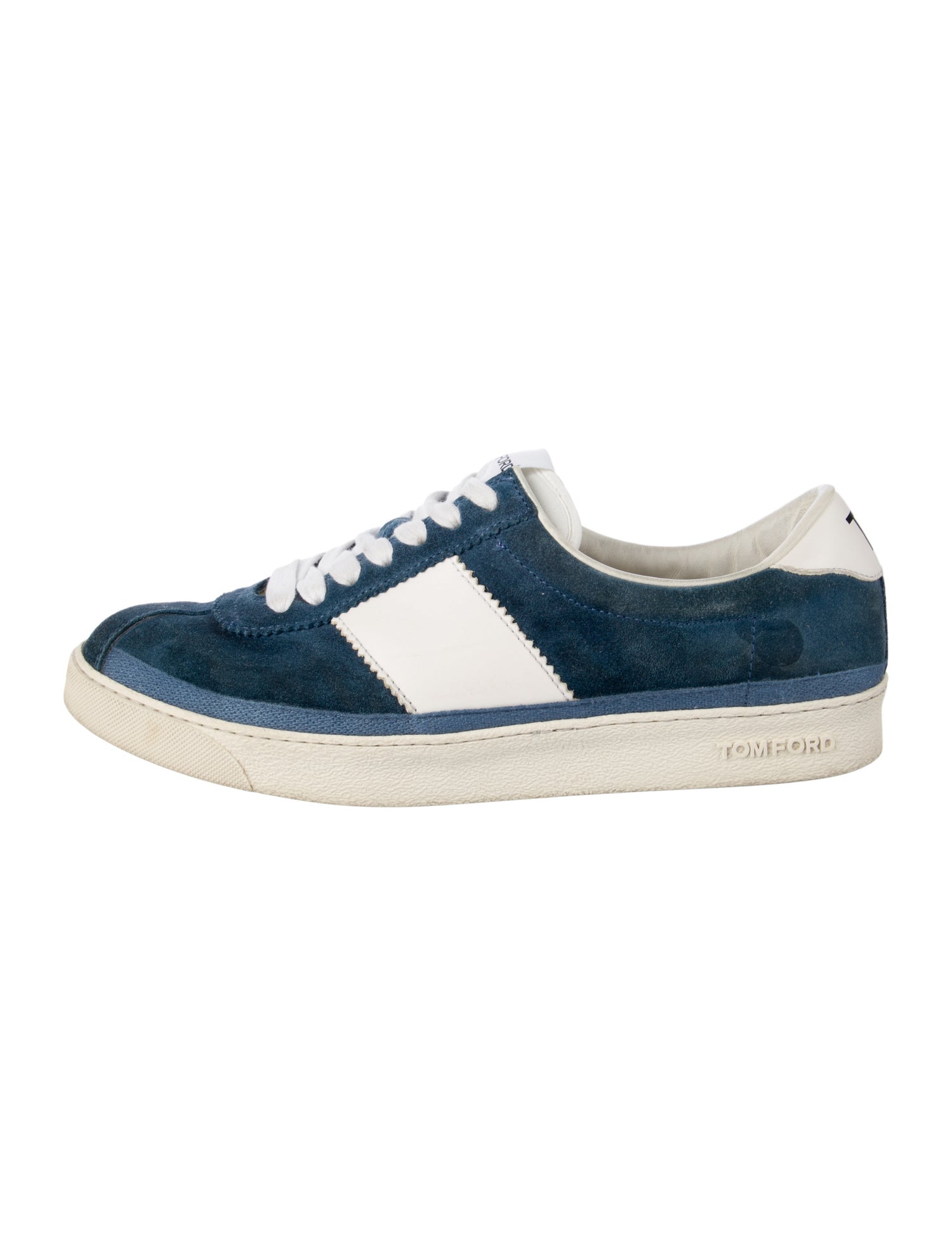 Tom Ford Suede Colorblock Pattern Sneakers