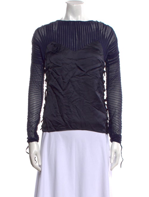 Tom Ford Satin Bateau Neckline Top