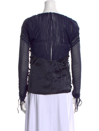 Tom Ford Satin Bateau Neckline Top