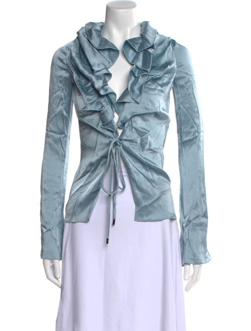 Tom Ford V-Neck Long Sleeve Blouse