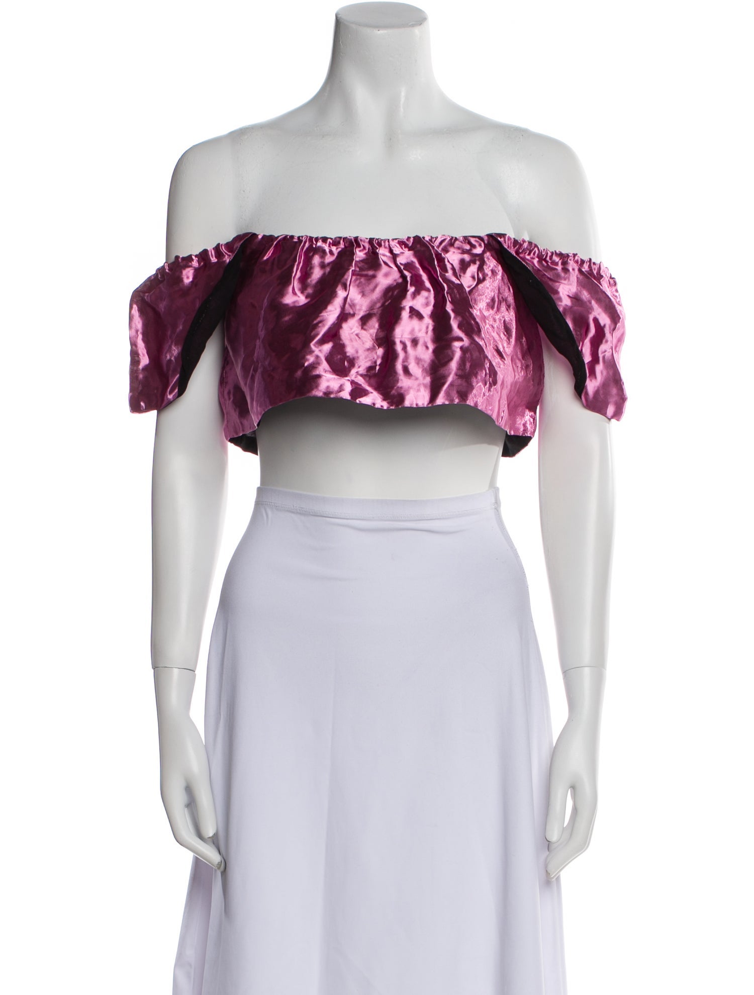 Tom Ford Off-The-Shoulder Short Sleeve Crop Top