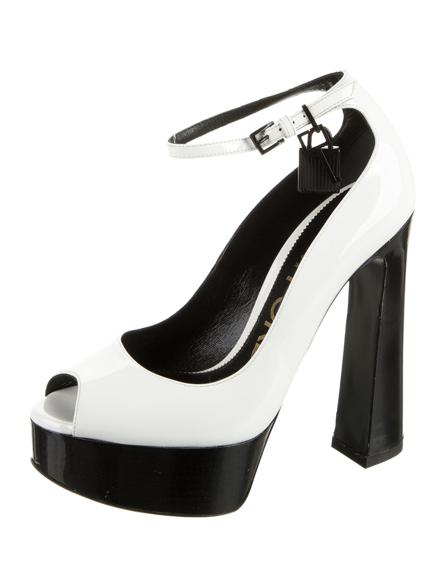 Tom Ford Patent Leather Cutout Accent Pumps