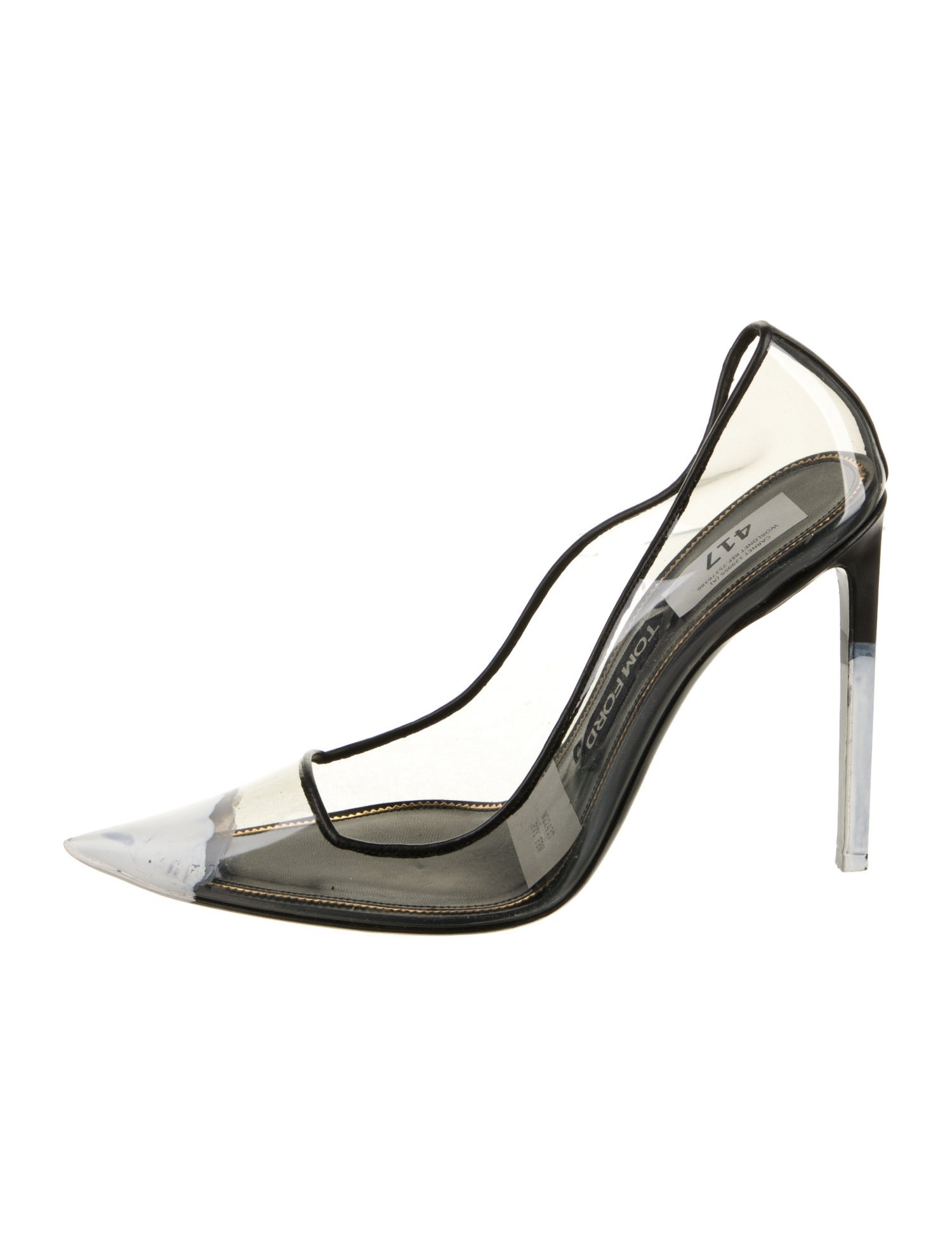 Tom Ford PVC Leather Trim Embellishment Pumps