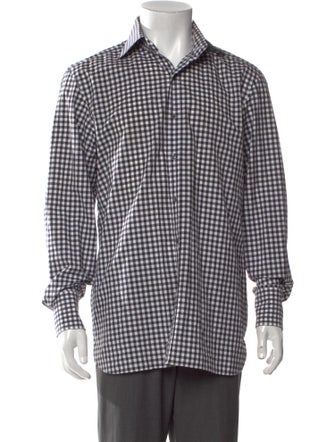 Tom Ford Plaid Print Long Sleeve Dress Shirt