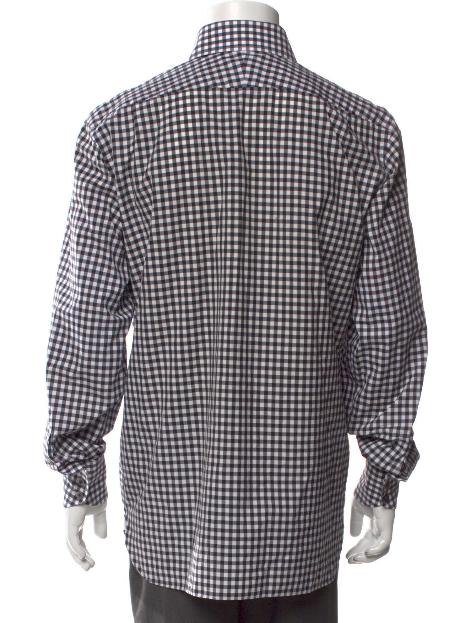 Tom Ford Plaid Print Long Sleeve Dress Shirt