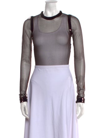 Tom Ford Crew Neck Long Sleeve Crop Top