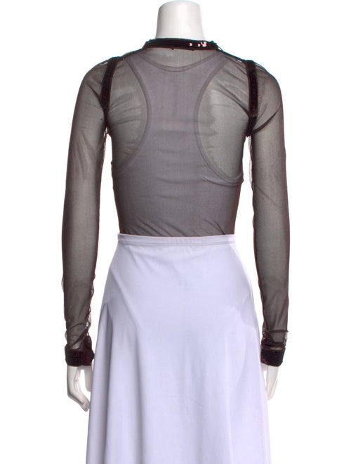 Tom Ford Crew Neck Long Sleeve Crop Top