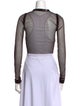 Tom Ford Crew Neck Long Sleeve Crop Top