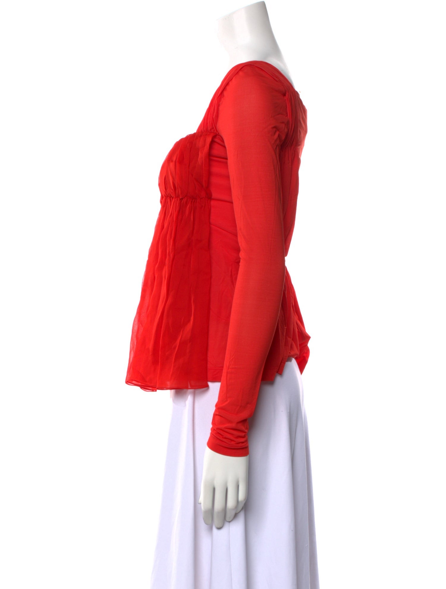 Tom Ford Square Neckline Long Sleeve Blouse