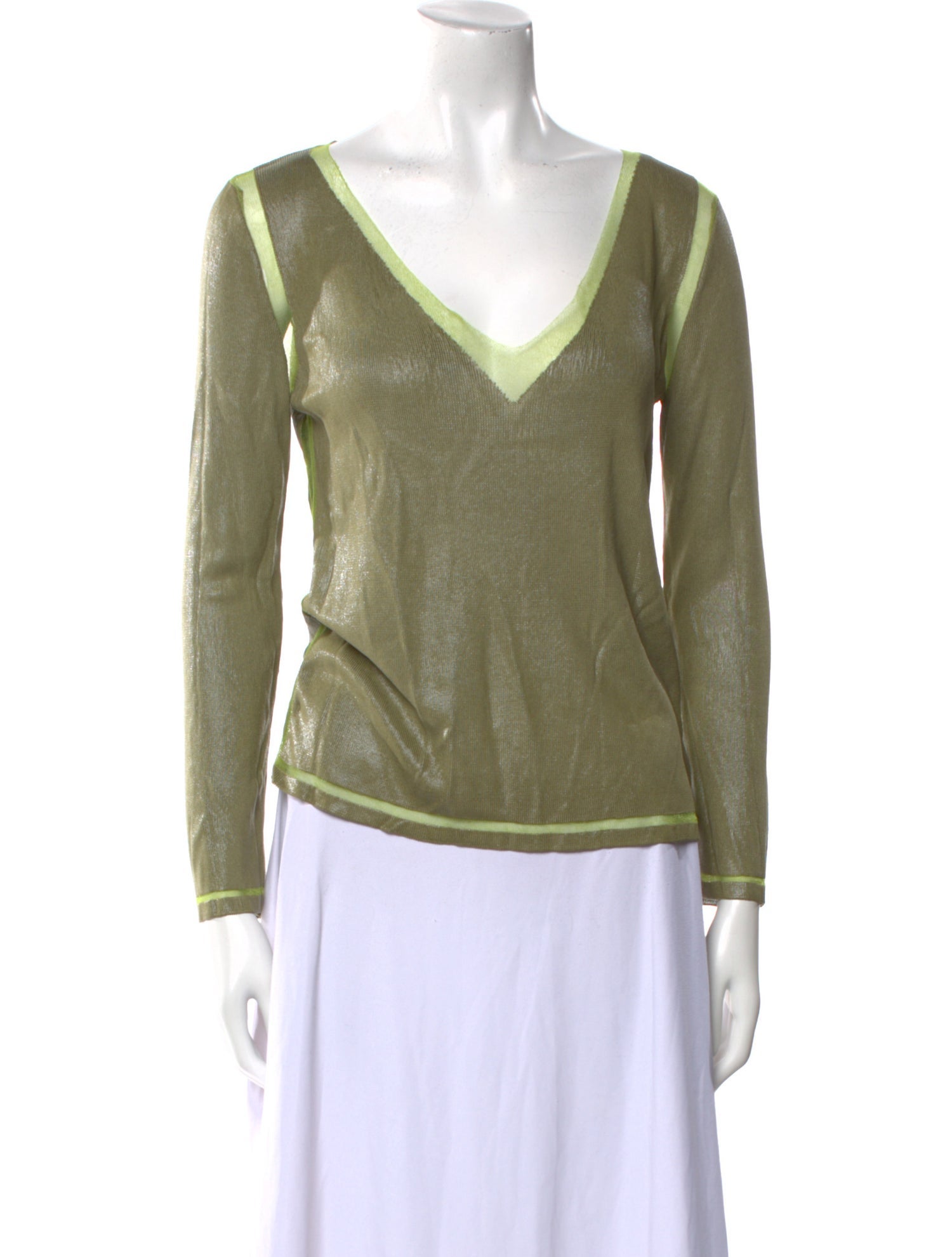 Tom Ford V-Neck Long Sleeve Blouse