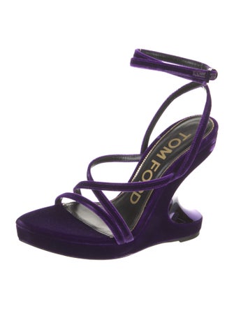 Tom Ford Velvet Slingback Sandals