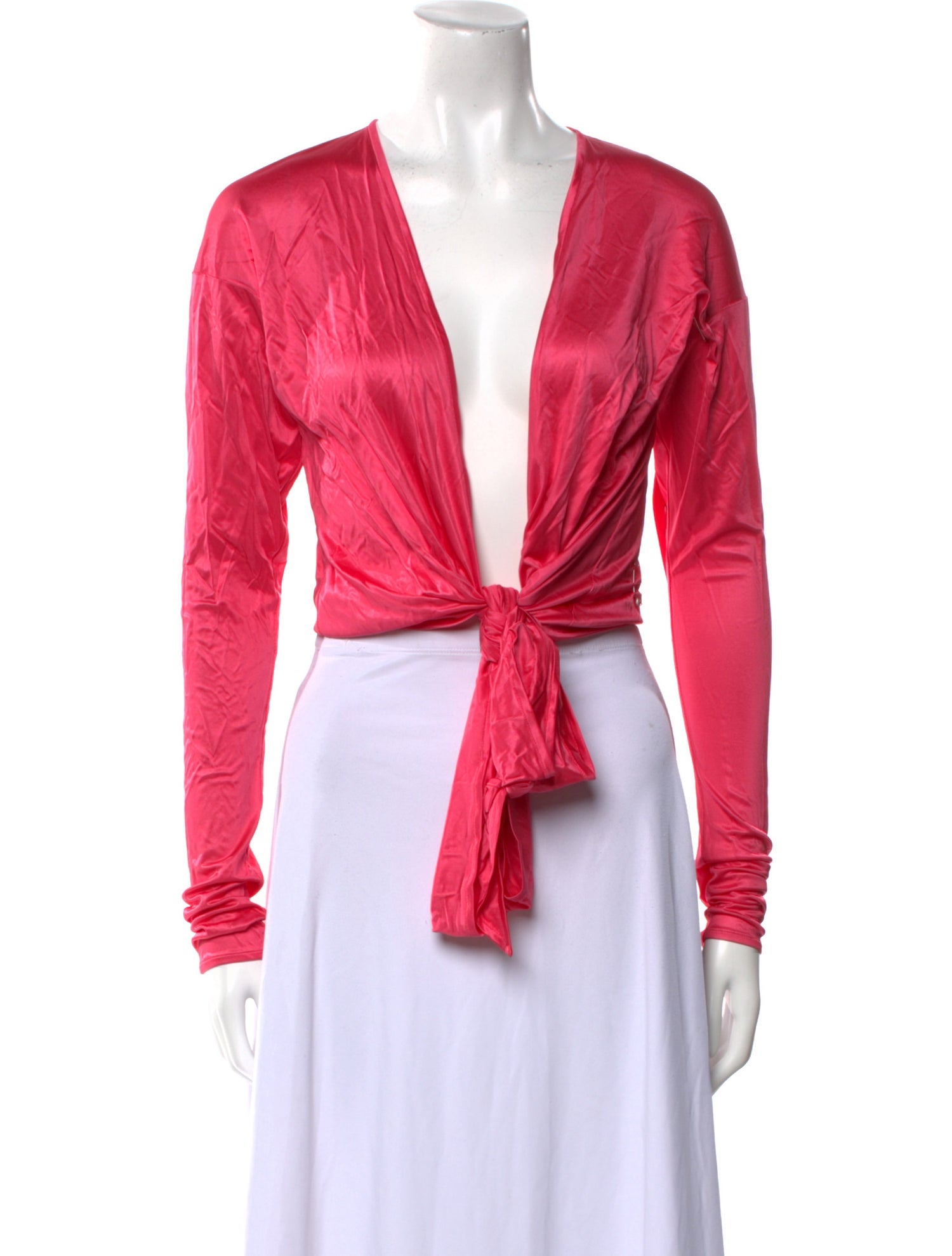 Tom Ford V-Neck Long Sleeve Crop Top