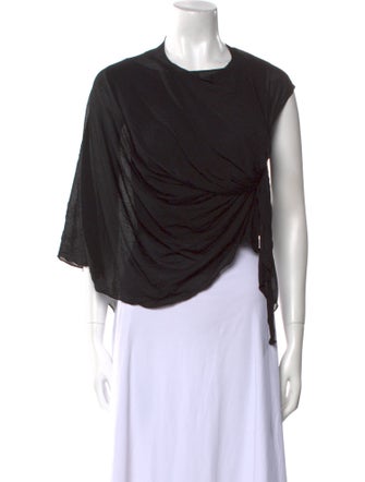 Tom Ford Cowl Neck Short Sleeve Crop Top