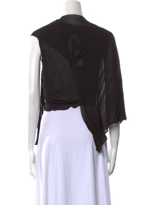 Tom Ford Cowl Neck Short Sleeve Crop Top