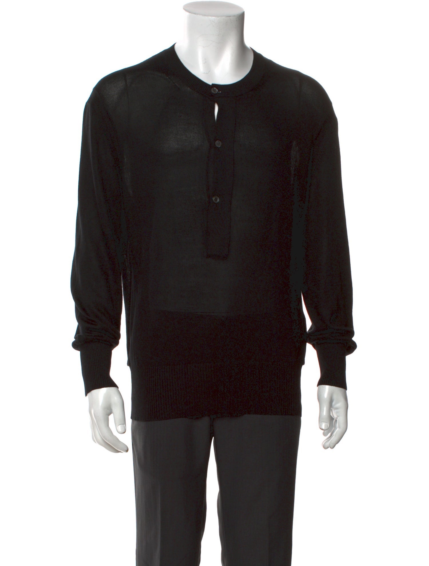Tom Ford Silk Crew Neck Polo Sweater