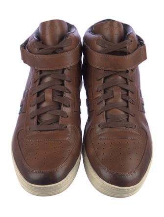 Tom Ford Leather Striped Sneakers