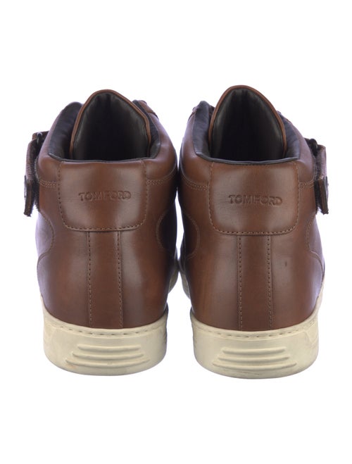 Tom Ford Leather Striped Sneakers