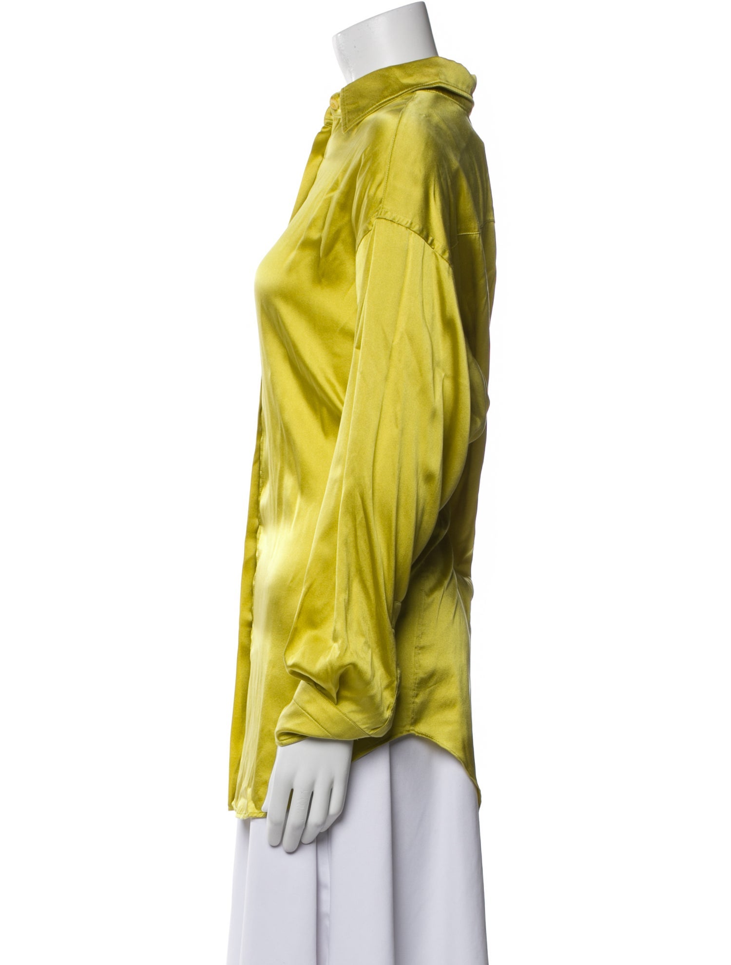 Tom Ford Silk Long Sleeve Button-Up Top