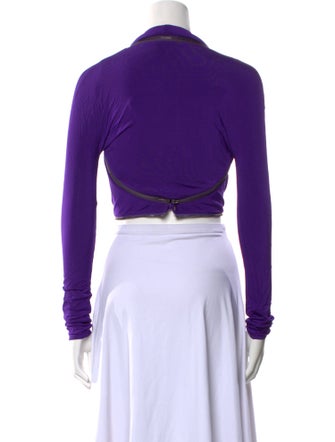 Tom Ford Cowl Neck Long Sleeve Crop Top