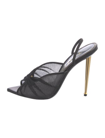 Tom Ford Mesh Mesh Accents Slingback Sandals