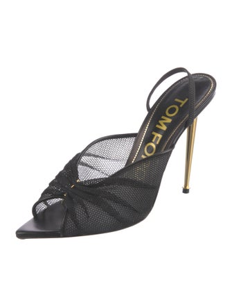 Tom Ford Mesh Mesh Accents Slingback Sandals